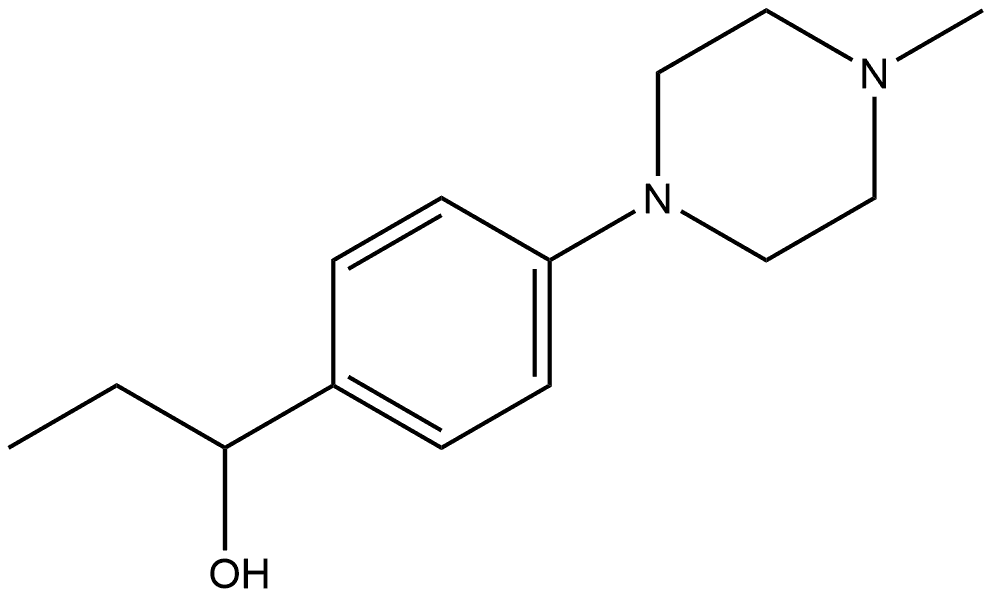 α-Ethyl-4-(4-methyl-1-piperazinyl)benzenemethanol Structure