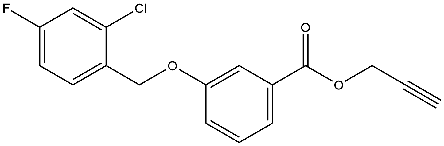 2-Propyn-1-yl 3-[(2-chloro-4-fluorophenyl)methoxy]benzoate Structure