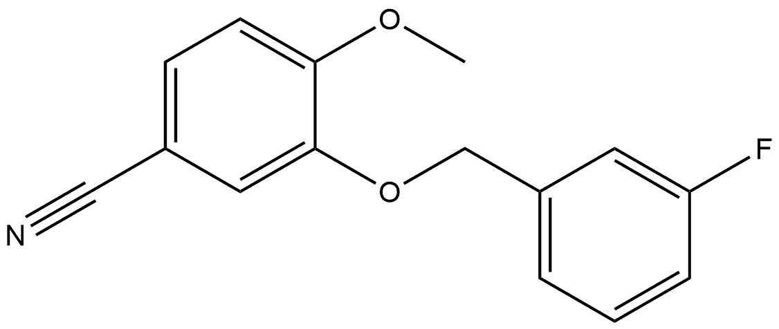 3-[(3-Fluorophenyl)methoxy]-4-methoxybenzonitrile Structure