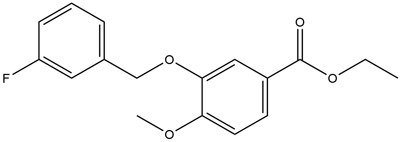 Ethyl 3-[(3-fluorophenyl)methoxy]-4-methoxybenzoate Structure