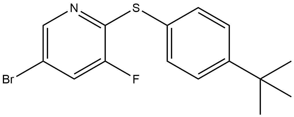 5-Bromo-2-[[4-(1,1-dimethylethyl)phenyl]thio]-3-fluoropyridine Structure