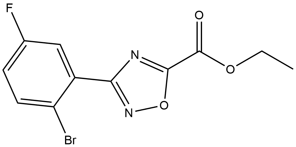 Ethyl 3-(2-Bromo-5-fluorophenyl)-1,2,4-oxadiazole-5-carboxylate Structure