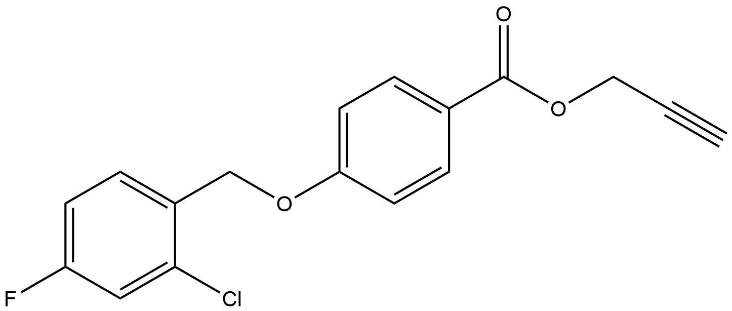 2-Propyn-1-yl 4-[(2-chloro-4-fluorophenyl)methoxy]benzoate Structure