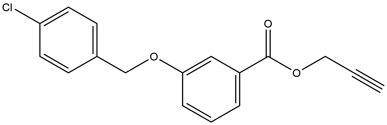 Benzoic acid, 3-[(4-chlorophenyl)methoxy]-, 2-propyn-1-yl ester Structure