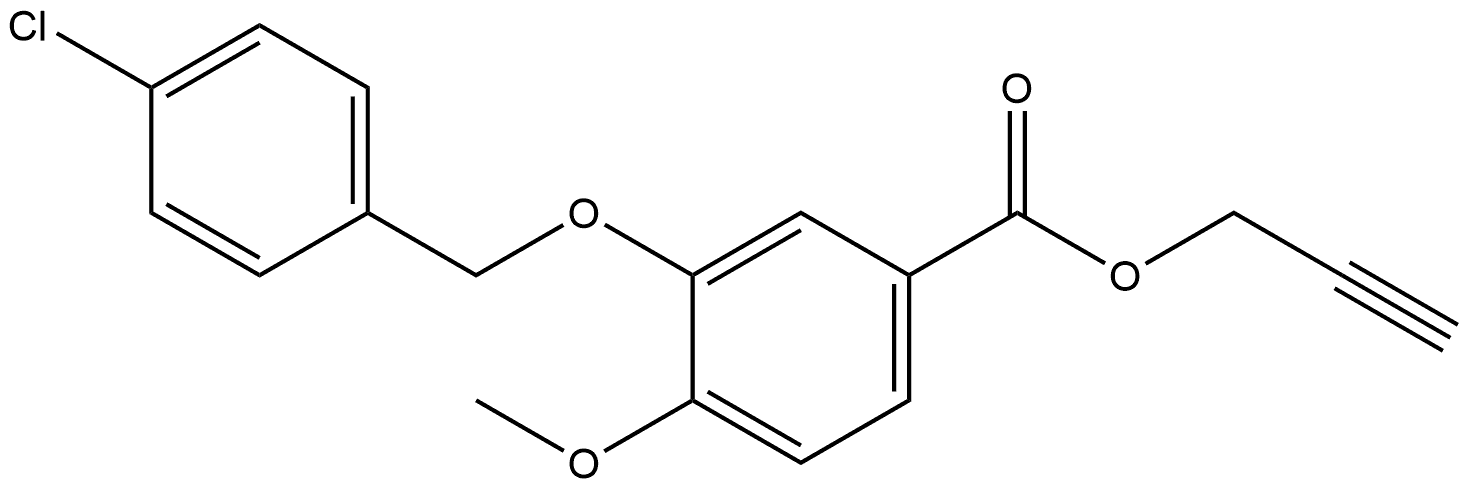 2-Propyn-1-yl 3-[(4-chlorophenyl)methoxy]-4-methoxybenzoate Structure