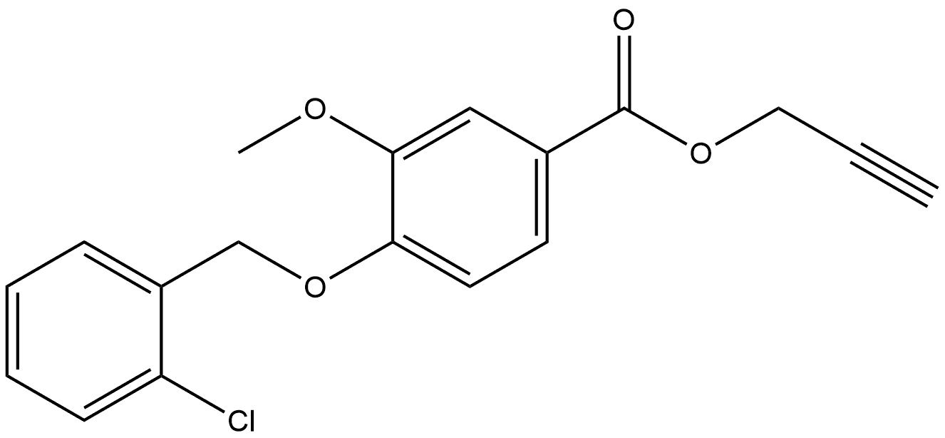 2-Propyn-1-yl 4-[(2-chlorophenyl)methoxy]-3-methoxybenzoate Structure