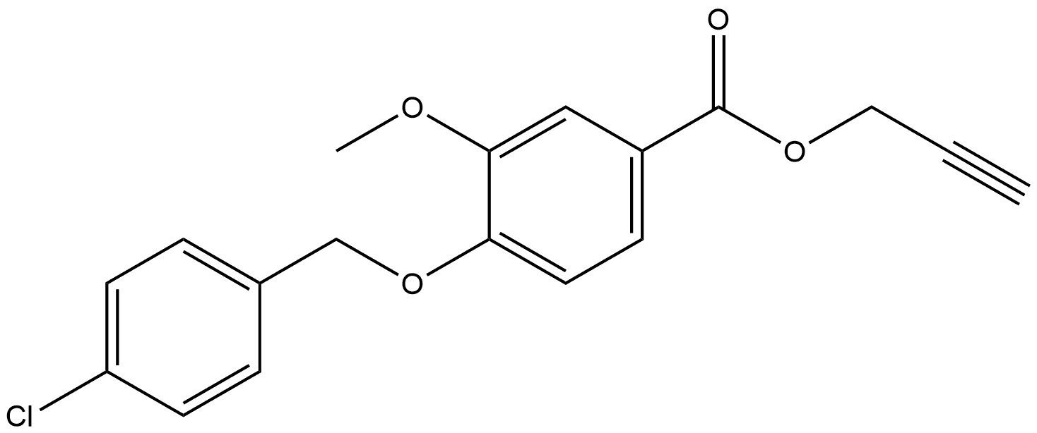 2-Propyn-1-yl 4-[(4-chlorophenyl)methoxy]-3-methoxybenzoate Structure