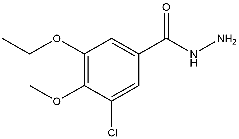 3-Chloro-5-ethoxy-4-methoxybenzoic acid hydrazide Structure