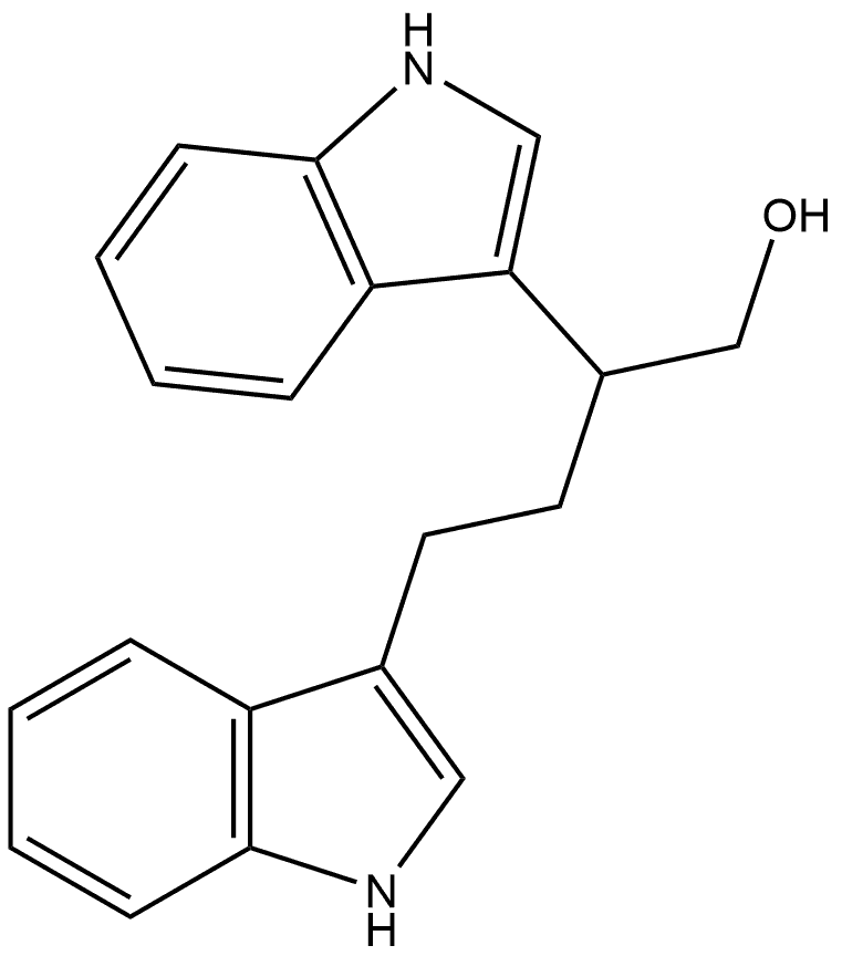 2,4-Di(1H-indol-3-yl)butan-1-ol 구조식 이미지