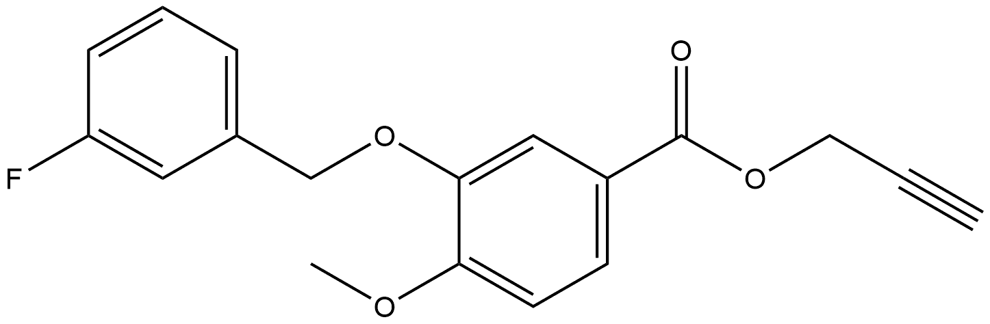 2-Propyn-1-yl 3-[(3-fluorophenyl)methoxy]-4-methoxybenzoate Structure