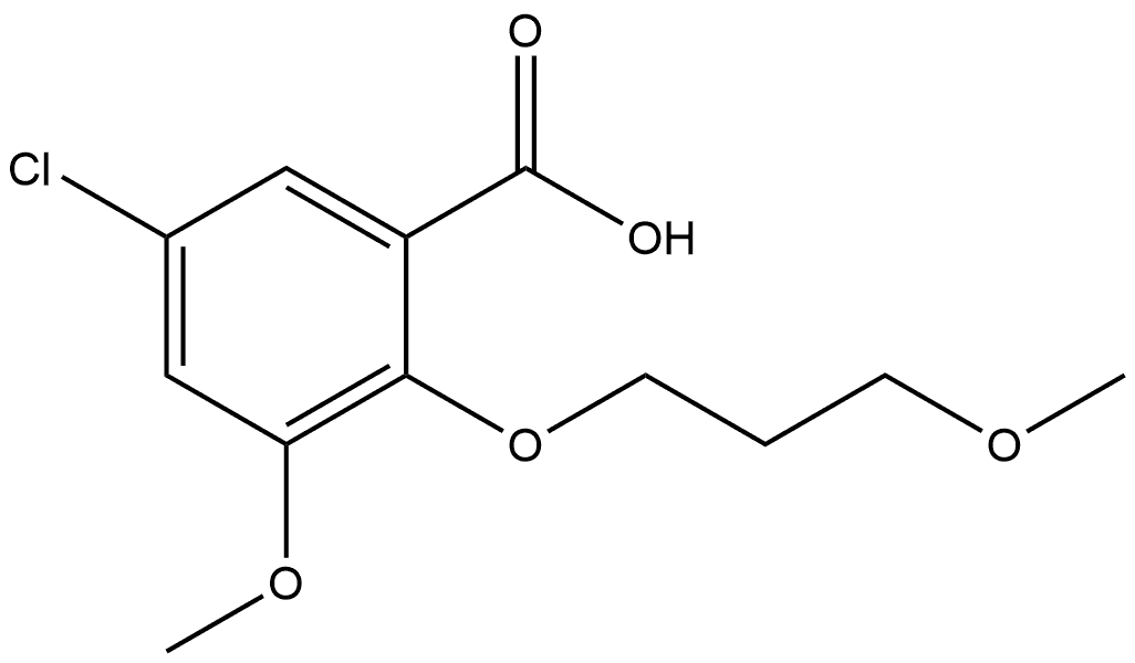 5-Chloro-3-methoxy-2-(3-methoxypropoxy)benzoic acid Structure