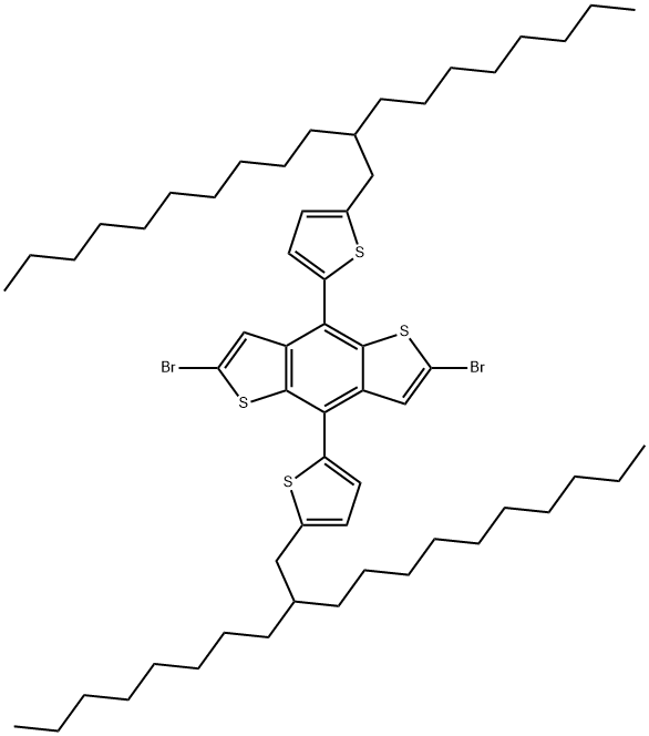2,6-dibromo-4,8-bis(5-(2-octyldodecyl)thiophen-2-yl)benzo[1,2-b:4,5-b']dithiophene Structure