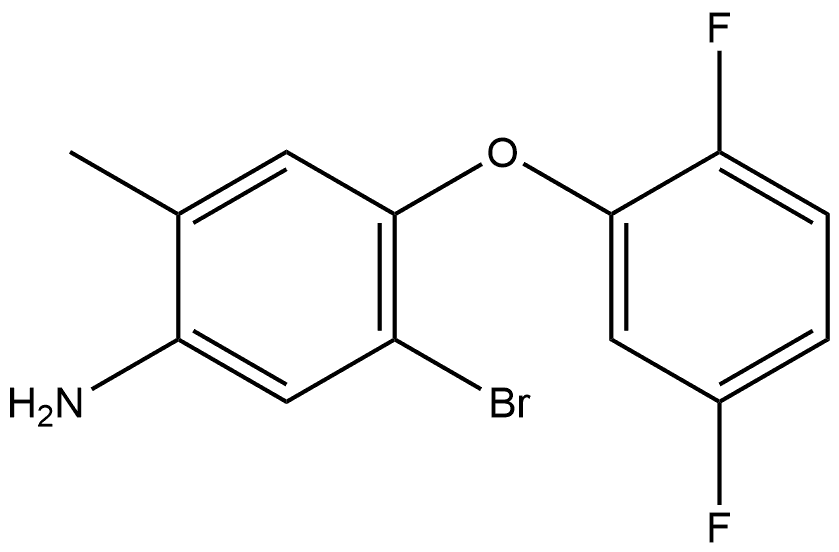 5-Bromo-4-(2,5-difluorophenoxy)-2-methylbenzenamine Structure