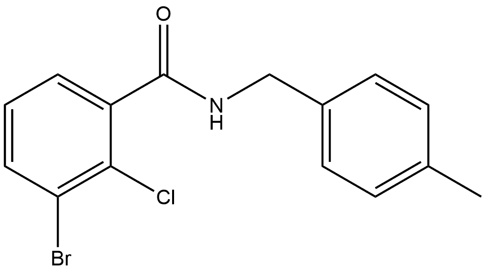 3-Bromo-2-chloro-N-[(4-methylphenyl)methyl]benzamide Structure