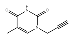 2,4(1H,3H)-Pyrimidinedione, 5-methyl-1-(2-propyn-1-yl)- Structure