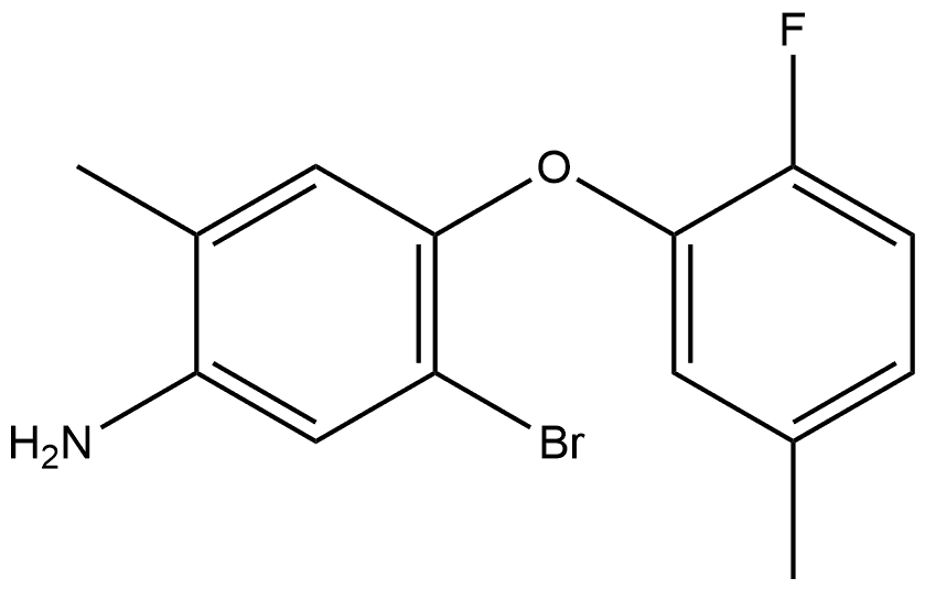 5-Bromo-4-(2-fluoro-5-methylphenoxy)-2-methylbenzenamine Structure