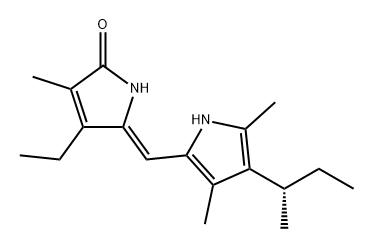 2H-Pyrrol-2-one, 5-[[3,5-dimethyl-4-[(1S)-1-methylpropyl]-1H-pyrrol-2-yl]methylene]-4-ethyl-1,5-dihydro-3-methyl-, (5Z)- Structure