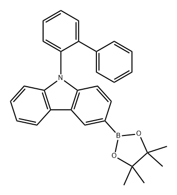 9H-Carbazole, 9-[1,1'-biphenyl]-2-yl-3-(4,4,5,5-tetramethyl-1,3,2-dioxaborolan-2-yl)- Structure