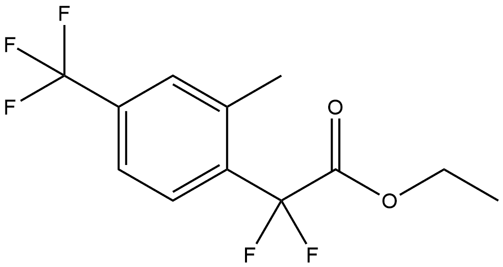 Ethyl α,α-difluoro-2-methyl-4-(trifluoromethyl)benzeneacetate Structure