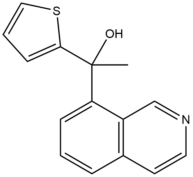 α-Methyl-α-2-thienyl-8-isoquinolinemethanol Structure