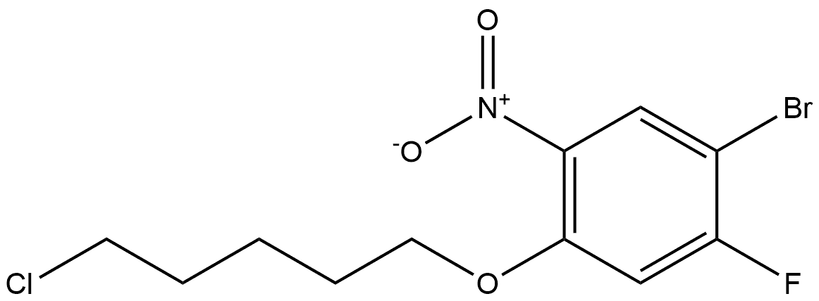 1-bromo-4-((5-chloropentyl)oxy)-2-fluoro-5-nitrobenzene Structure