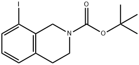 2(1H)-Isoquinolinecarboxylic acid, 3,4-dihydro-8-iodo-, 1,1-dimethylethyl ester 구조식 이미지