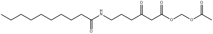 Hexanoic acid, 3-oxo-6-[(1-oxodecyl)amino]-, (acetyloxy)methyl ester Structure