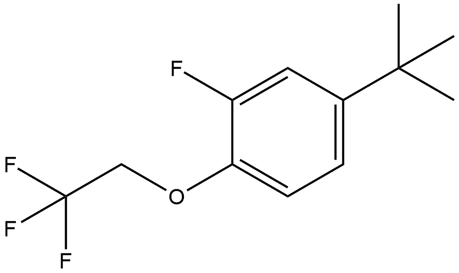 4-(1,1-Dimethylethyl)-2-fluoro-1-(2,2,2-trifluoroethoxy)benzene Structure