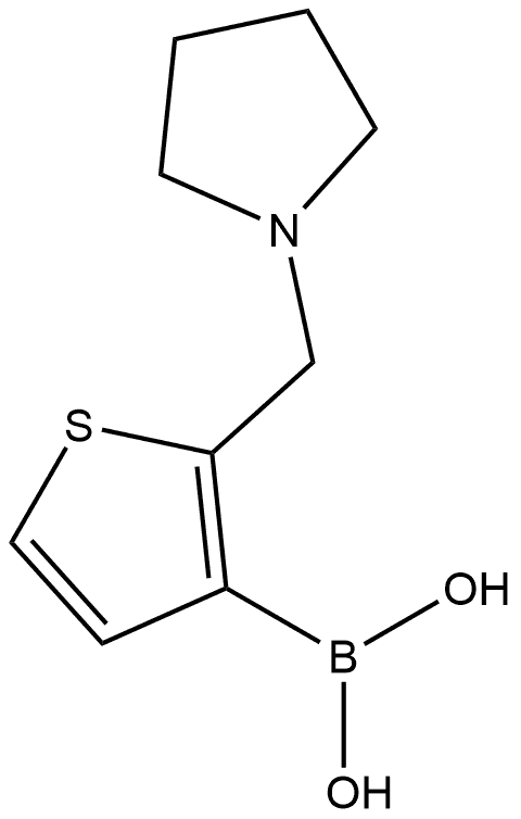 (2-(Pyrrolidin-1-ylmethyl)thiophen-3-yl)boronic acid Structure