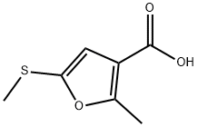 2-Methyl-5-(methylsulfanyl)furan-3-carboxylic acid Structure