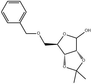 D-Ribofuranose, 2,3-O-(1-methylethylidene)-5-O-(phenylmethyl)- Structure