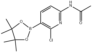 Acetamide, N-[6-chloro-5-(4,4,5,5-tetramethyl-1,3,2-dioxaborolan-2-yl)-2-pyridinyl]- 구조식 이미지