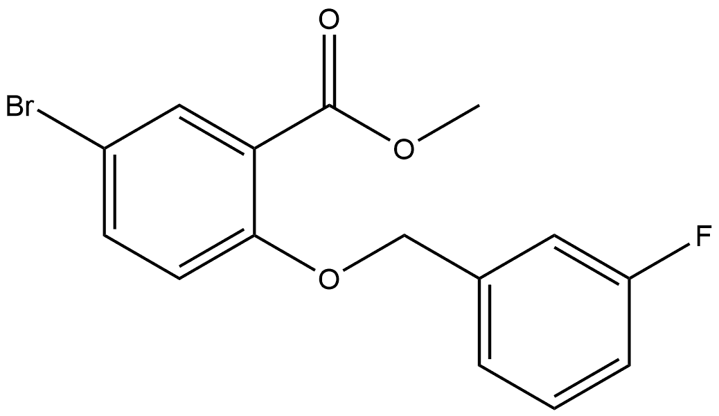 Methyl 5-bromo-2-[(3-fluorophenyl)methoxy]benzoate Structure