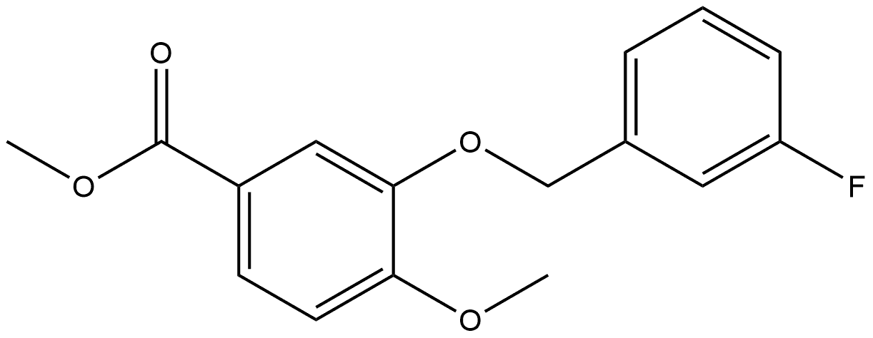 Methyl 3-[(3-fluorophenyl)methoxy]-4-methoxybenzoate Structure