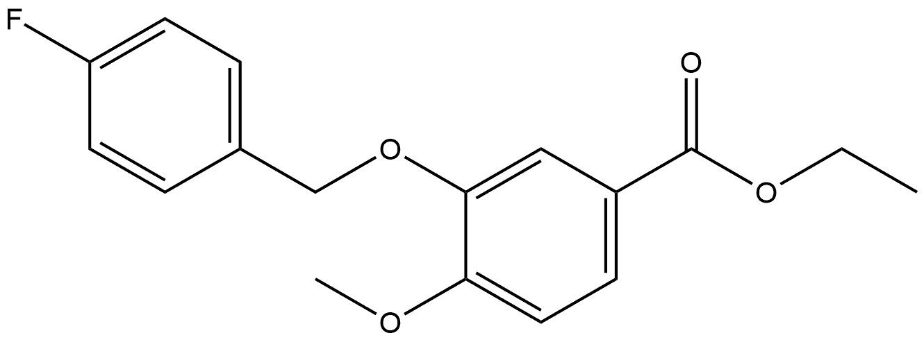 Ethyl 3-[(4-fluorophenyl)methoxy]-4-methoxybenzoate Structure