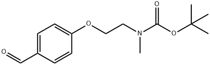 Carbamic acid, [2-(4-formylphenoxy)ethyl]methyl-, 1,1-dimethylethyl ester (9CI) Structure