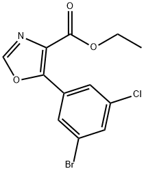 ethyl 5-(3-bromo-5-chlorophenyl)-1,3-oxazole-4-carboxylate Structure