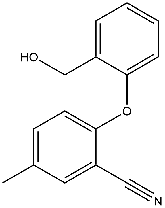 2-[2-(Hydroxymethyl)phenoxy]-5-methylbenzonitrile Structure