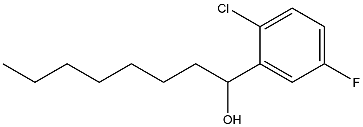 2-Chloro-5-fluoro-α-heptylbenzenemethanol Structure