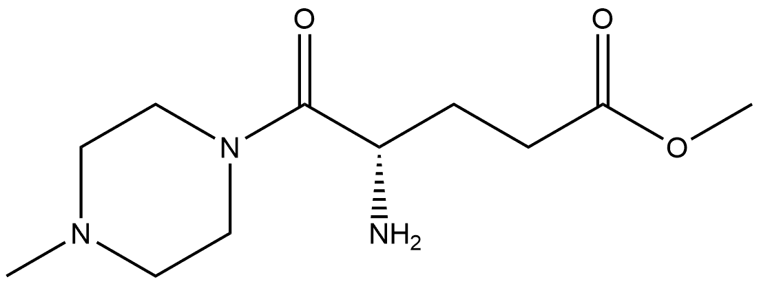 1-Piperazinepentanoic acid, γ-amino-4-methyl-δ-oxo-, methyl ester, (γS)- Structure