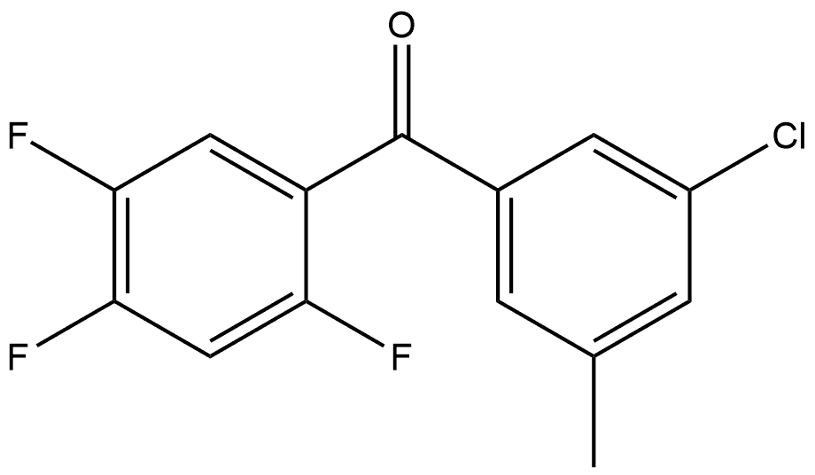 Methanone, (3-chloro-5-methylphenyl)(2,4,5-trifluorophenyl)- Structure