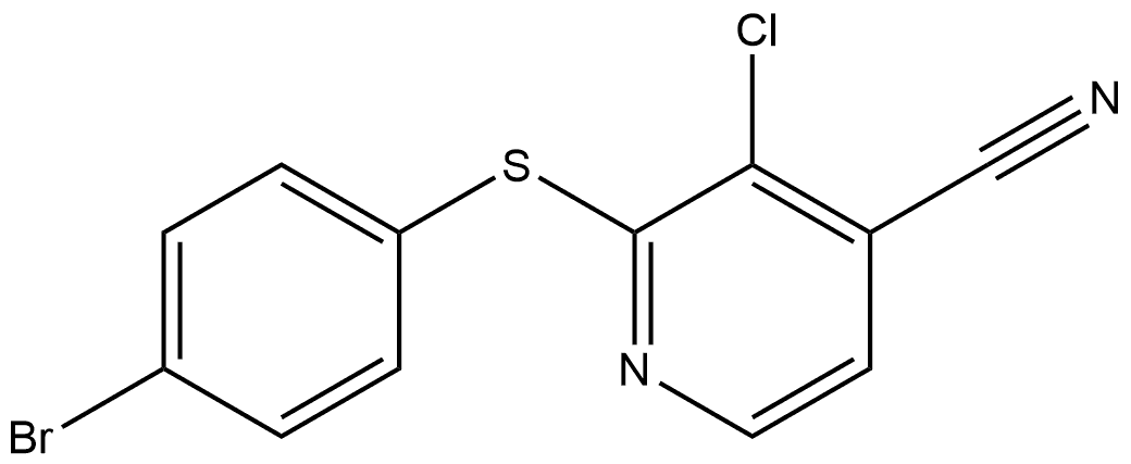 2-[(4-Bromophenyl)thio]-3-chloro-4-pyridinecarbonitrile Structure