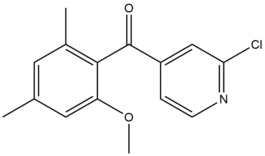 (2-Chloro-4-pyridinyl)(2-methoxy-4,6-dimethylphenyl)methanone Structure