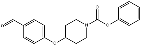 1-Piperidinecarboxylic acid, 4-(4-formylphenoxy)-, phenyl ester Structure