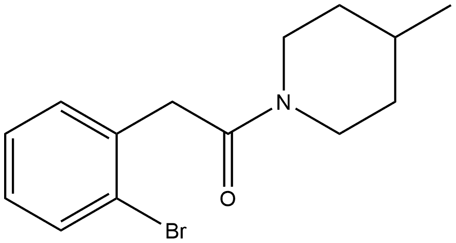 2-(2-Bromophenyl)-1-(4-methyl-1-piperidinyl)ethanone Structure