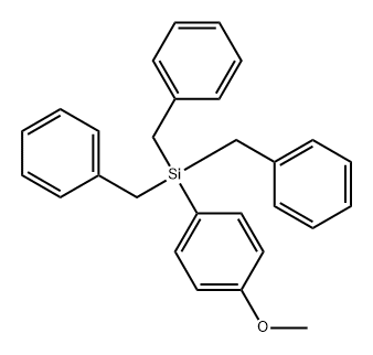 Benzene, 1-methoxy-4-[tris(phenylmethyl)silyl]- Structure