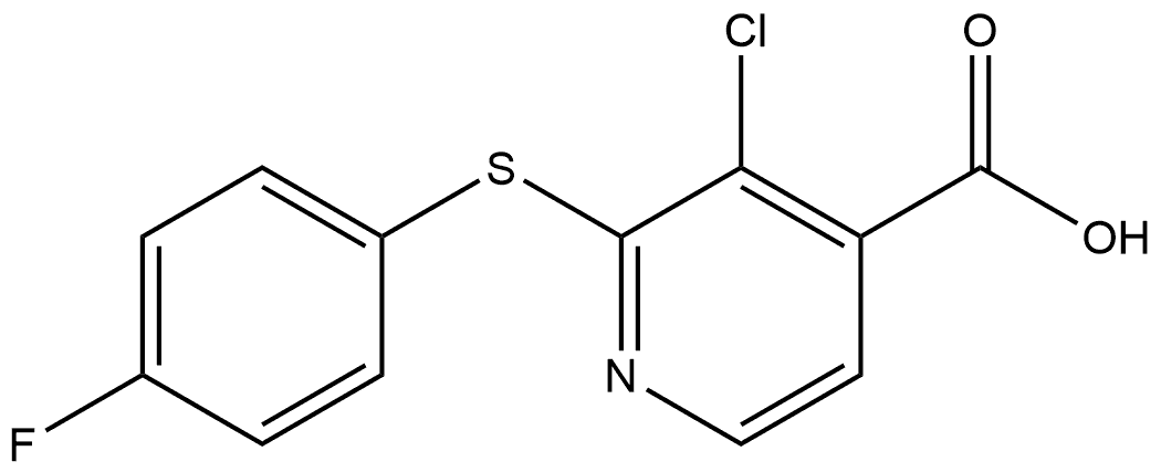 3-Chloro-2-[(4-fluorophenyl)thio]-4-pyridinecarboxylic acid Structure