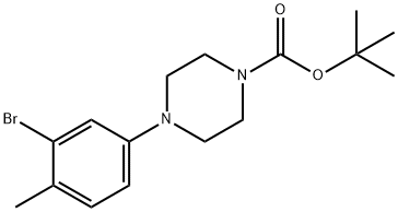 1-Piperazinecarboxylic acid, 4-(3-bromo-4-methylphenyl)-, 1,1-dimethylethyl ester Structure