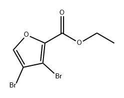 2-Furancarboxylic acid, 3,4-dibromo-, ethyl ester Structure