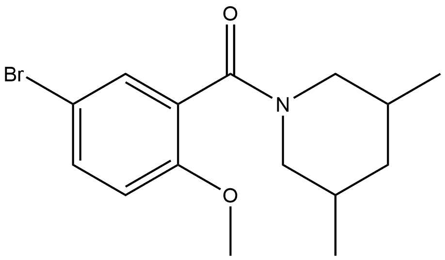 (5-Bromo-2-methoxyphenyl)(3,5-dimethyl-1-piperidinyl)methanone Structure